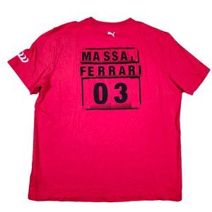 Puma Scuderia Ferrari Felipe Massa 03 F1 Formula 1 Pit Board Red Mens XL T-Shirt